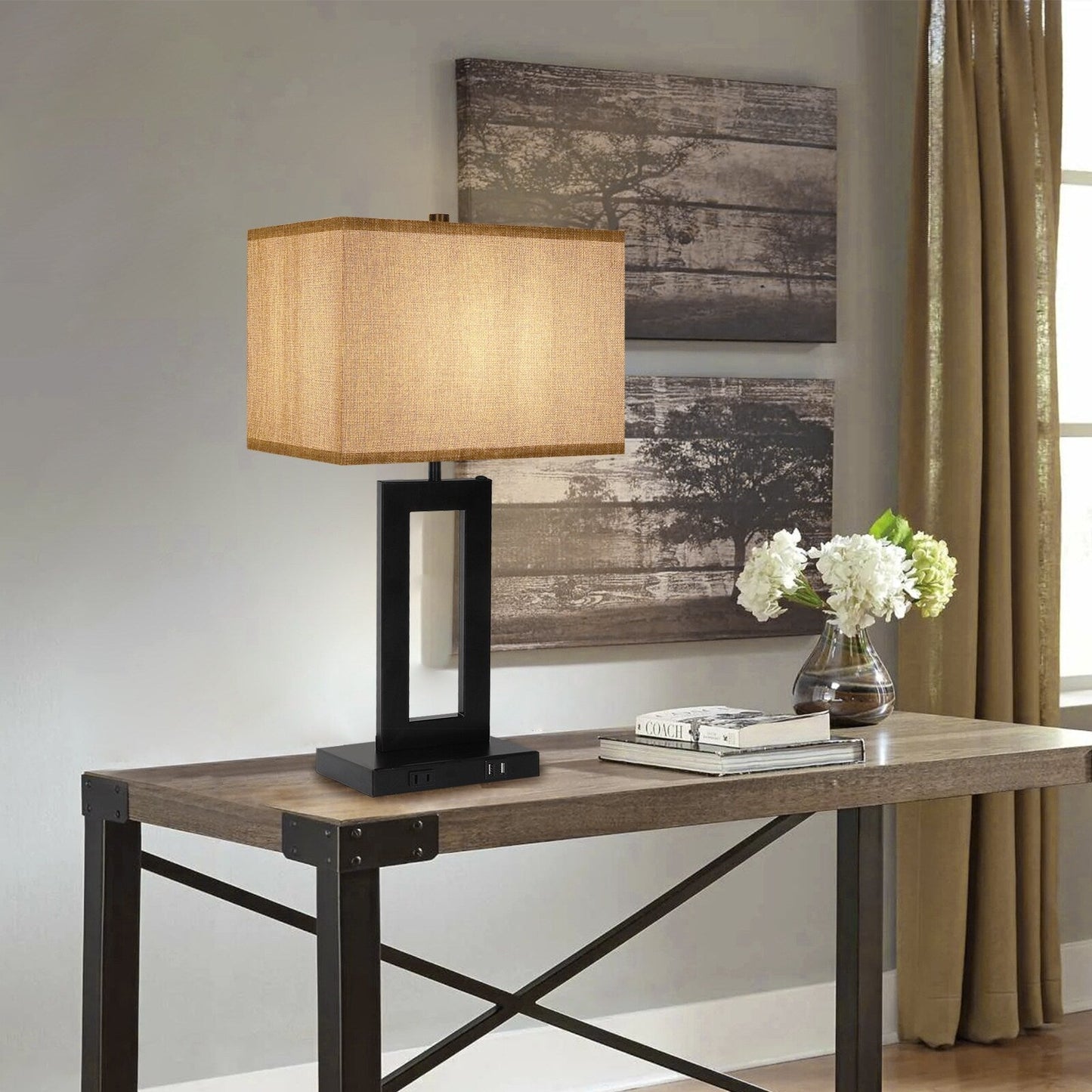 Ensemble de 22 lampes de table USB grises à commande tactile