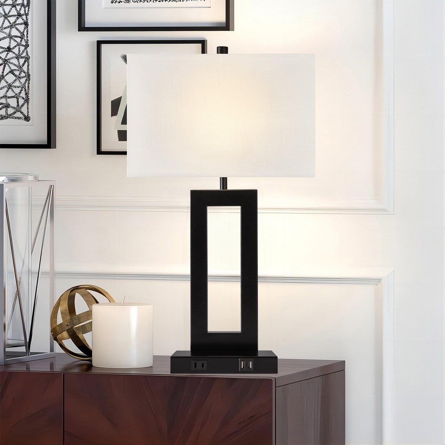 Ensemble de 22 lampes de table USB grises à commande tactile