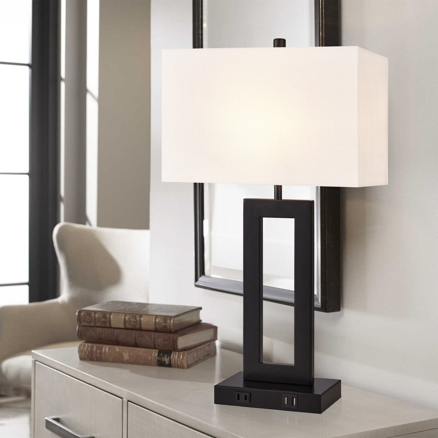 Ensemble de 22 lampes de table USB grises à commande tactile