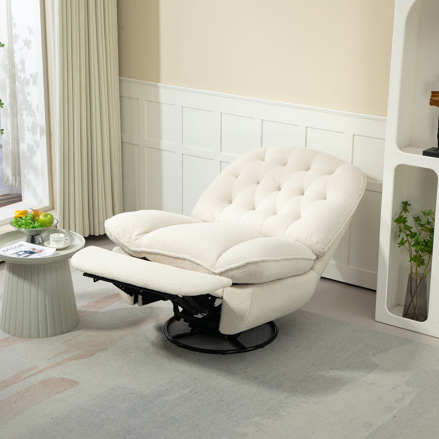 Ensemble de 2 fauteuils de canapé inclinables pivotants à 360 degrés et réglables