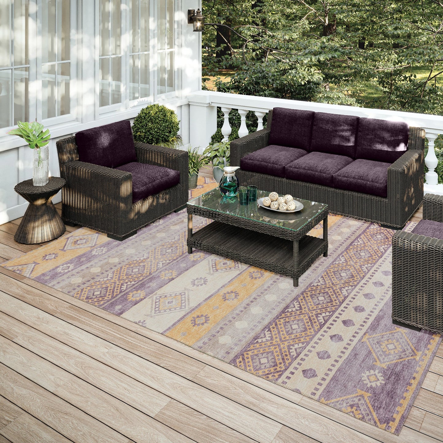 Tapis lavable Addison intérieur/extérieur Yuma Southwest Boho