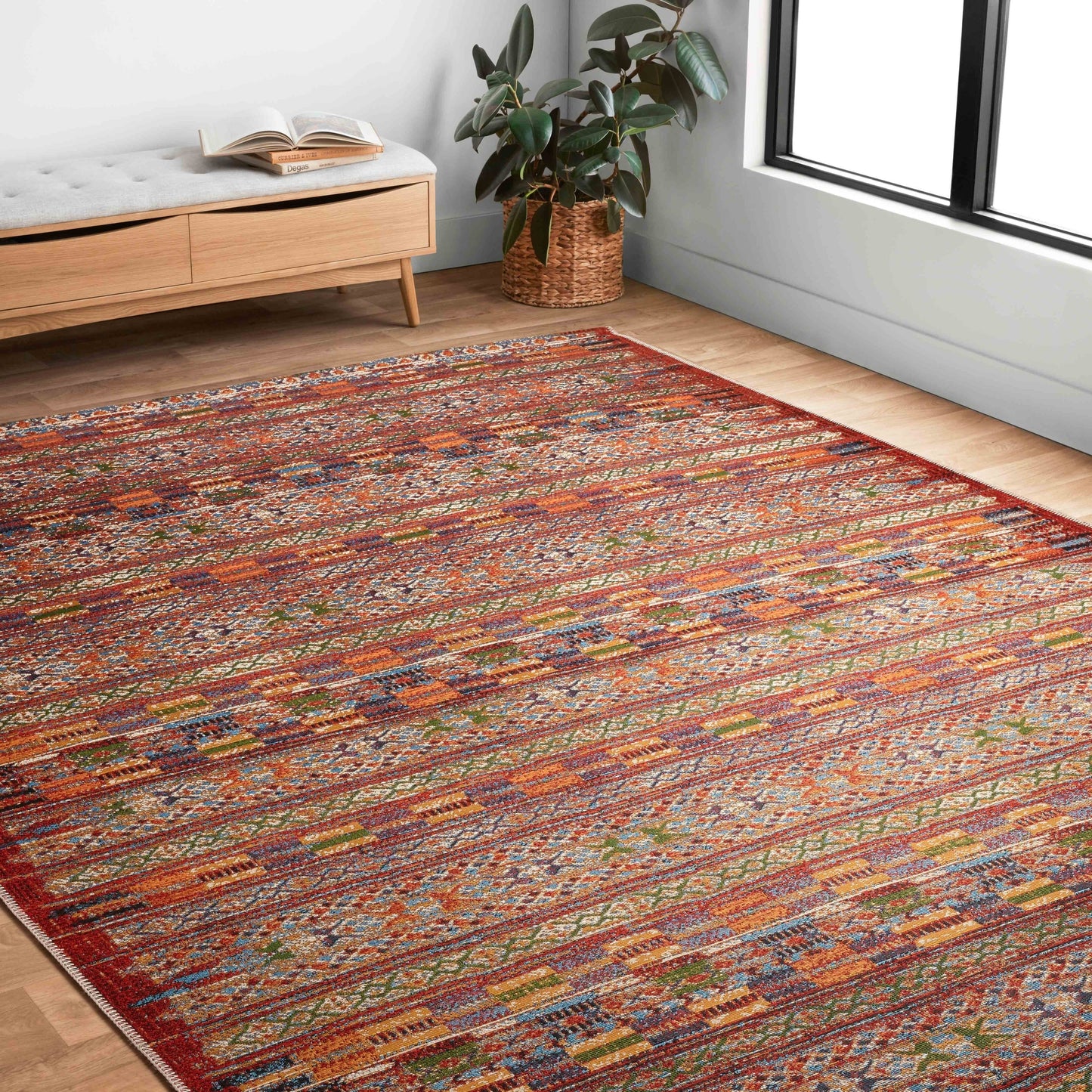 Tapis d'intérieur/extérieur moderne tribal Armanda d'Alexander Home