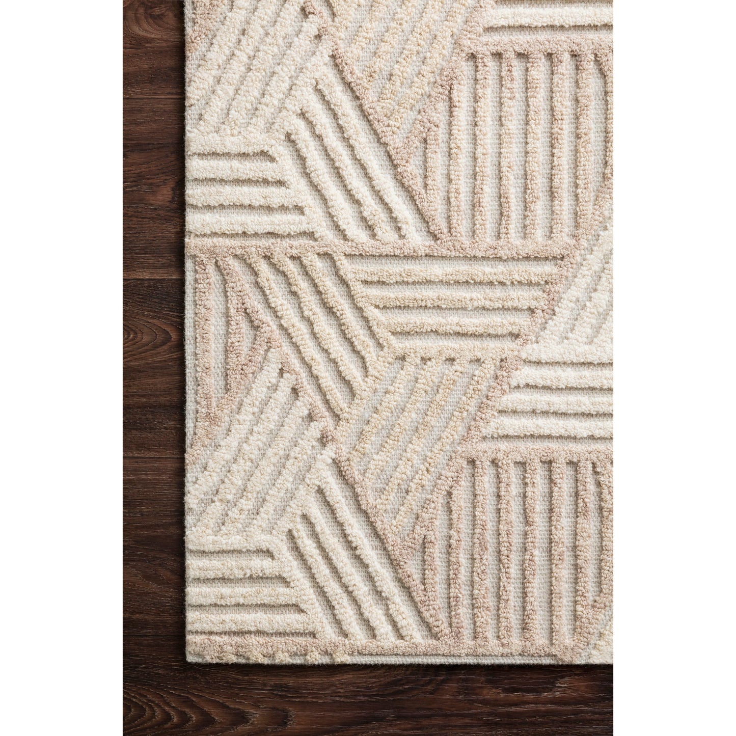 Tapis géométrique moderne en laine touffeté à la main Alexander Home Kanarra
