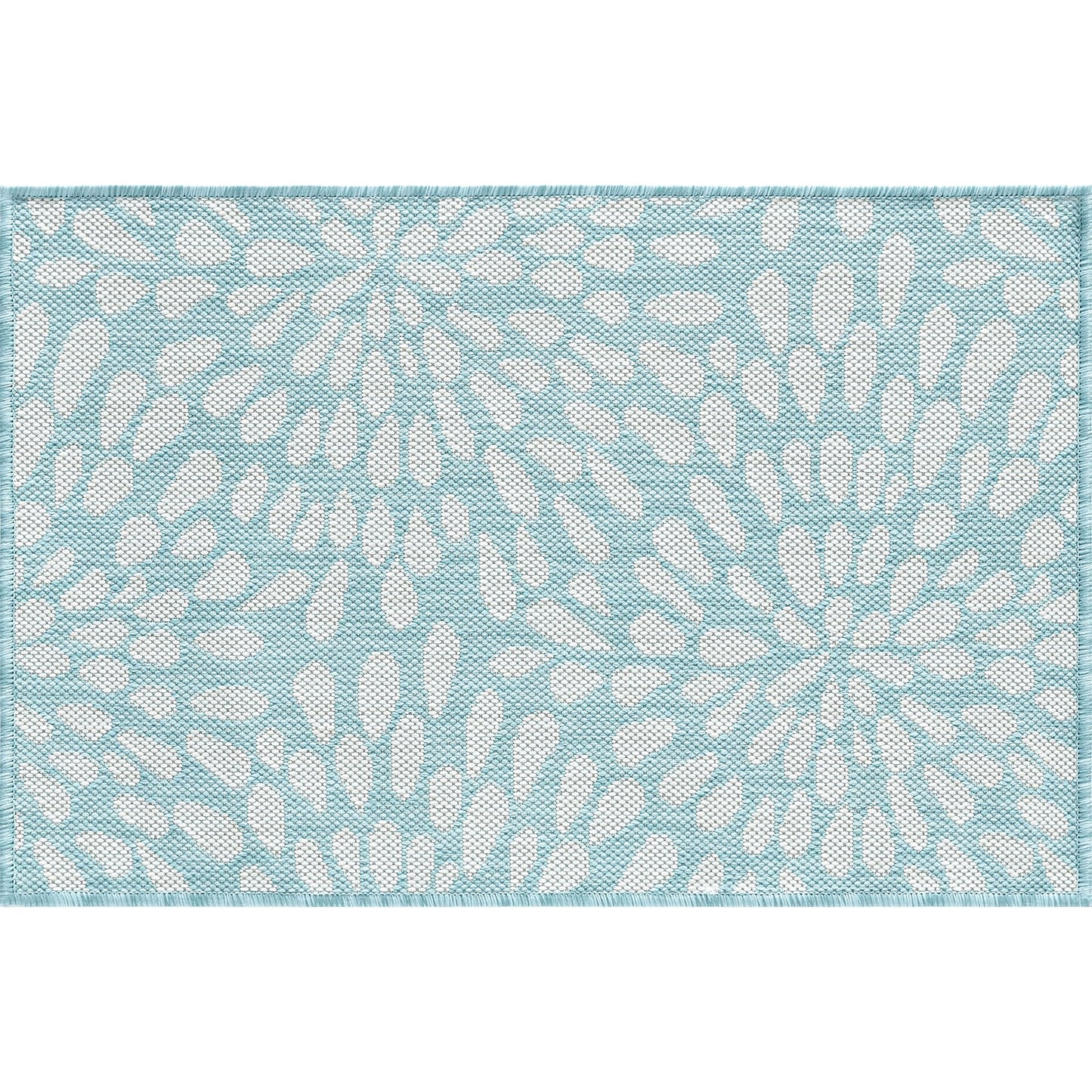 Tapis d'intérieur/extérieur à motif floral côtier Exo