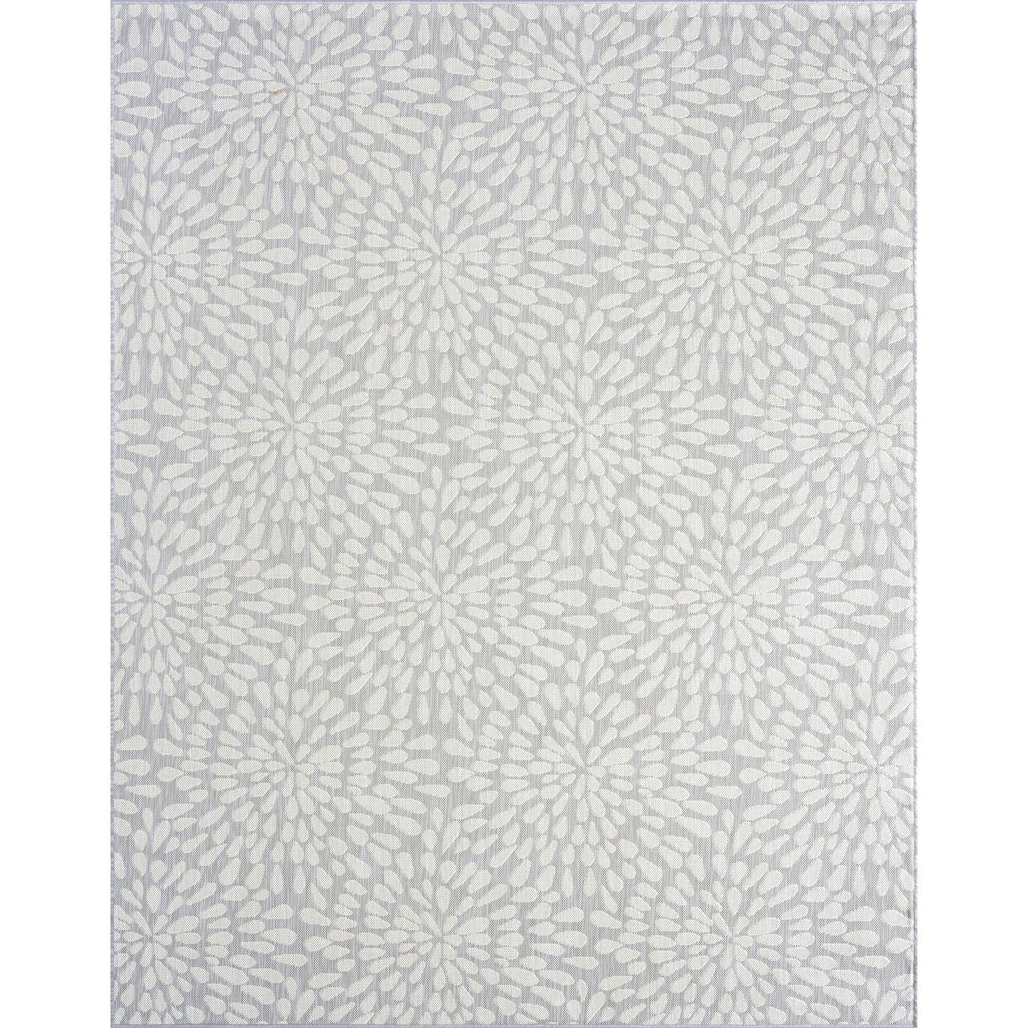 Tapis d'intérieur/extérieur à motif floral côtier Exo
