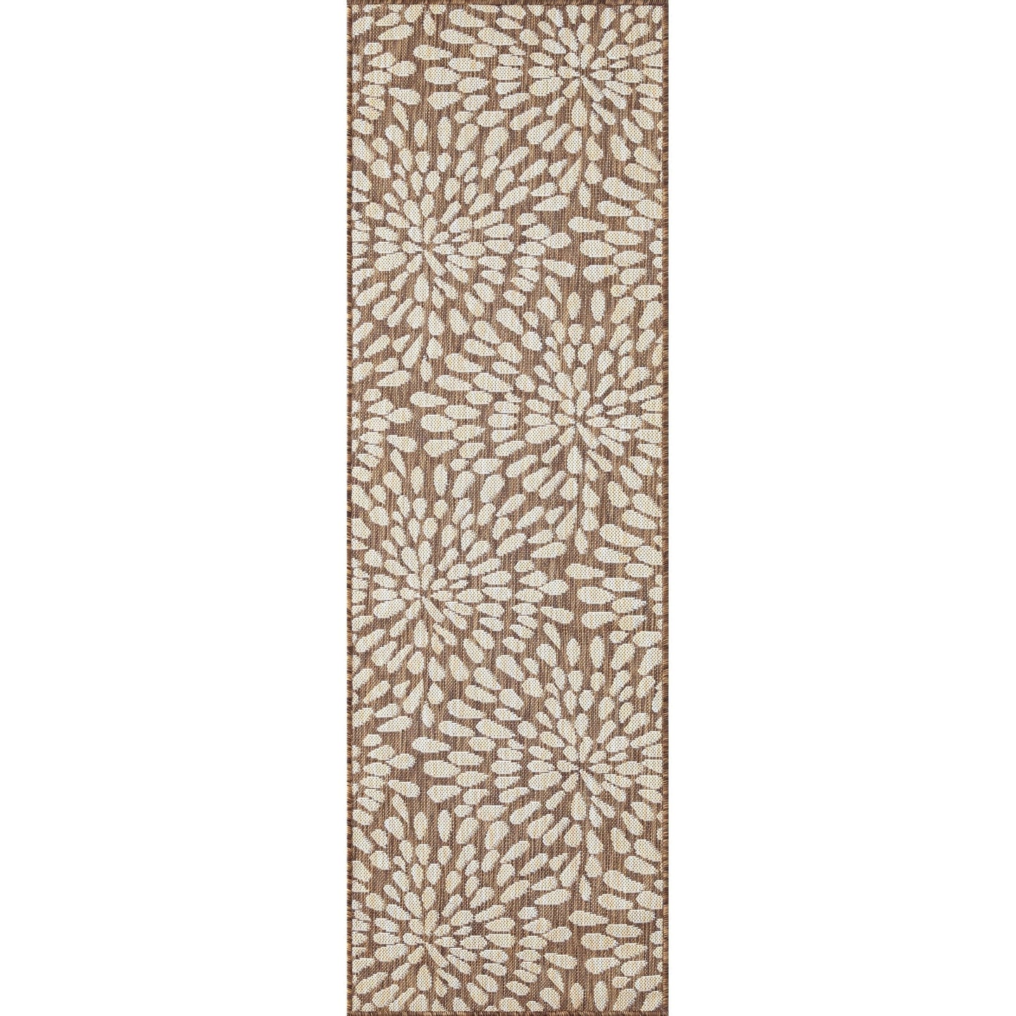 Tapis d'intérieur/extérieur à motif floral côtier Exo