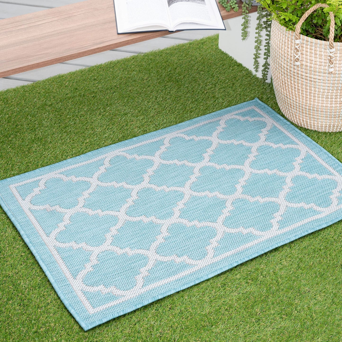 Tapis géométrique d'intérieur/extérieur Exo Coastal