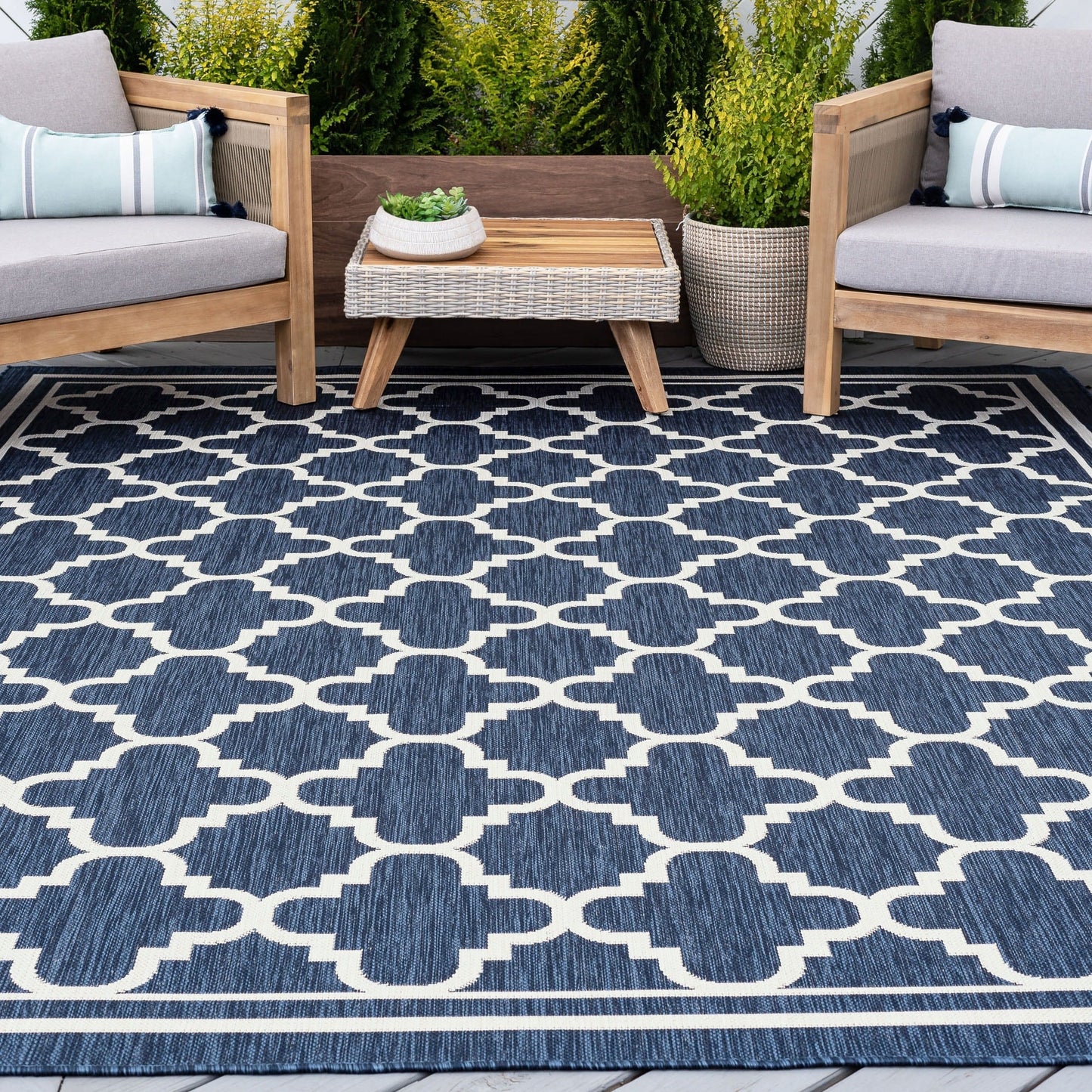 Tapis géométrique d'intérieur/extérieur Exo Coastal