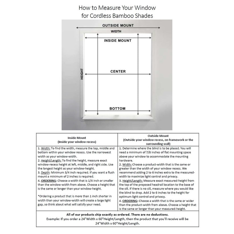 Store romain Arlo sans fil en bambou blanchi à la chaux de 60 pouces