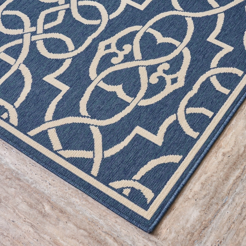 Tapis géométrique d'intérieur/extérieur Belmont par Christopher Knight Home