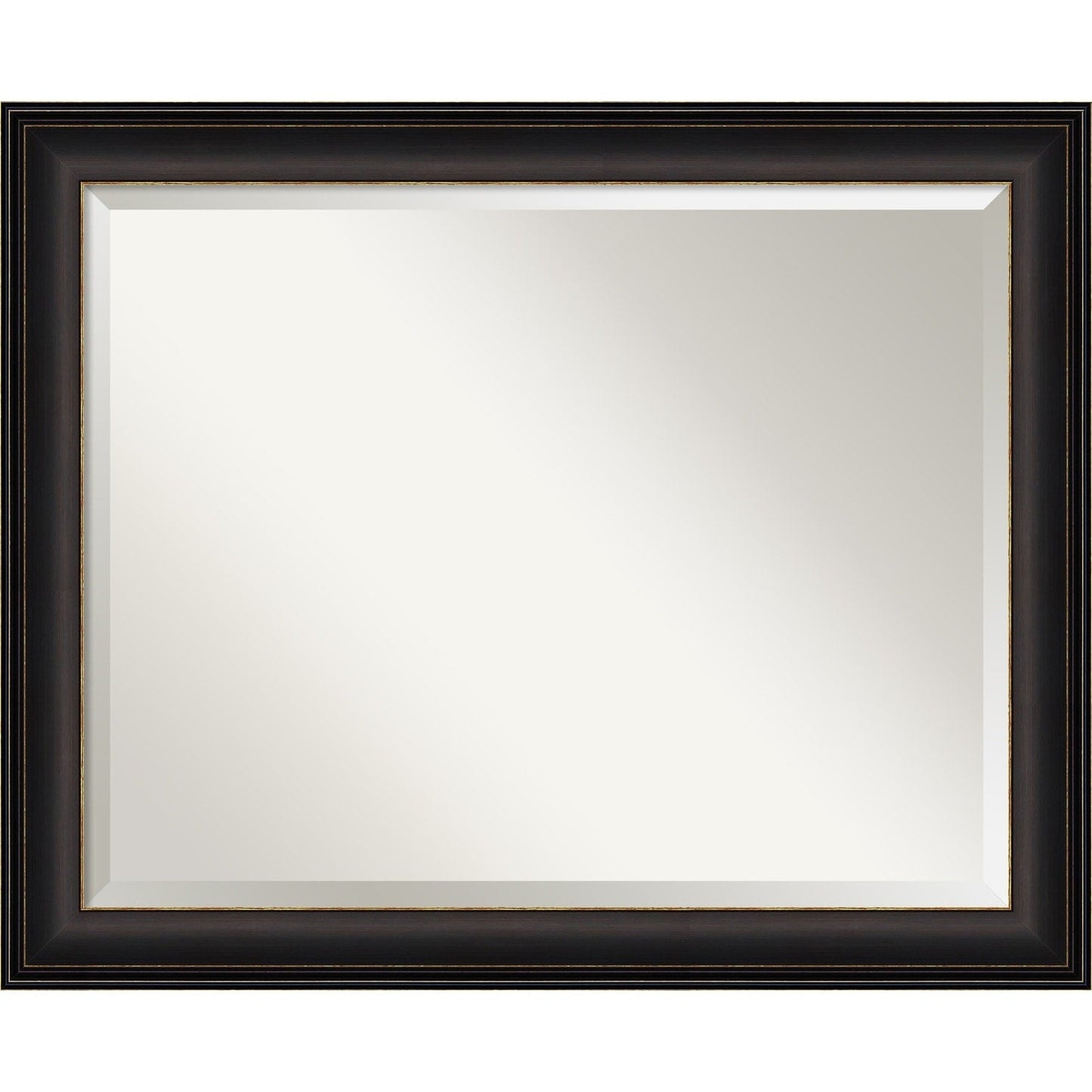 Miroir mural de salle de bain biseauté - Cadre en bronze huilé Trio - Bronze huilé Trio