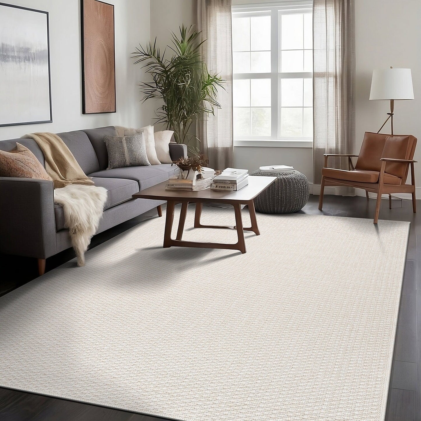 Tapis Beverly Rug en jute facile à nettoyer et ne perd pas ses poils