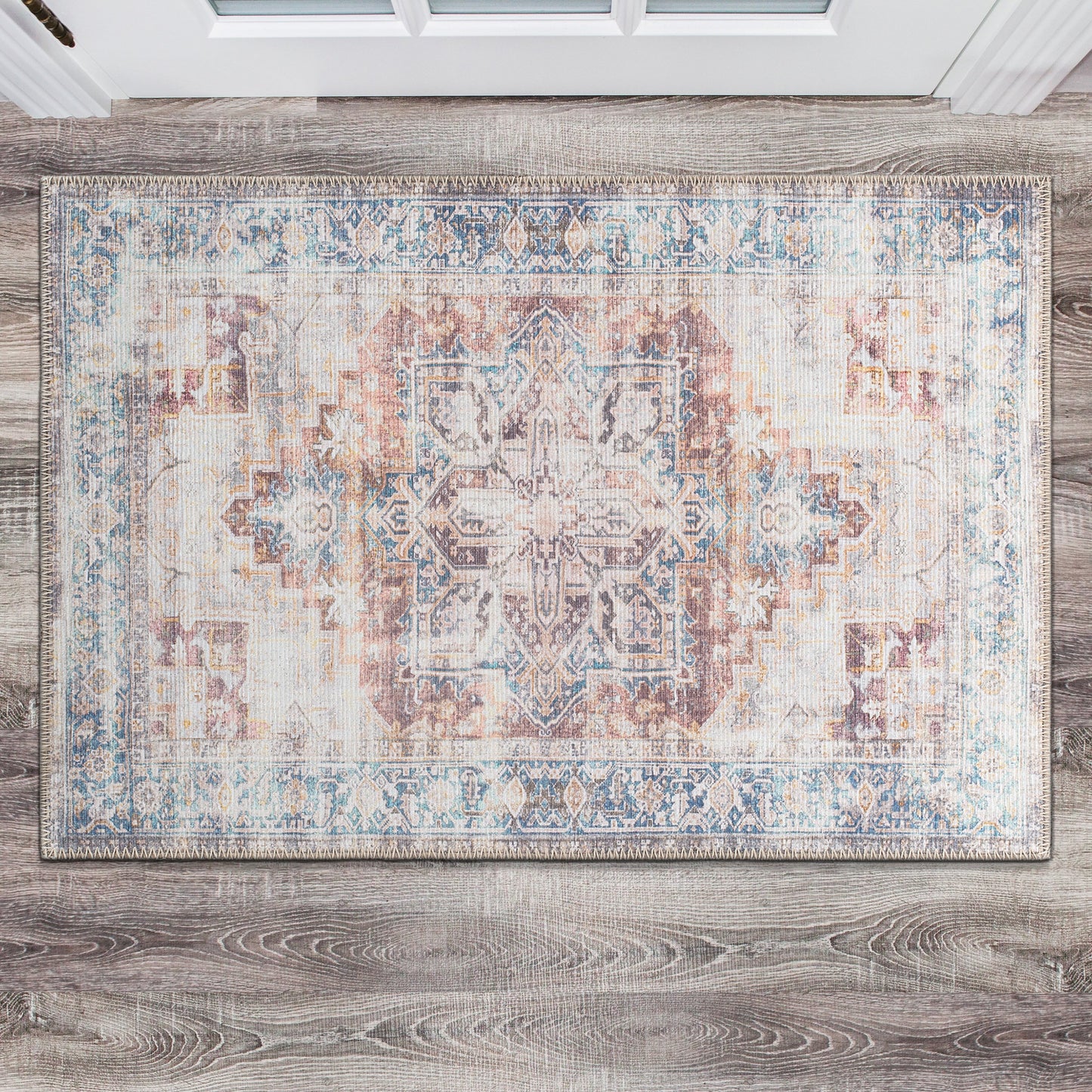 Tapis bohème vieilli lavable en machine