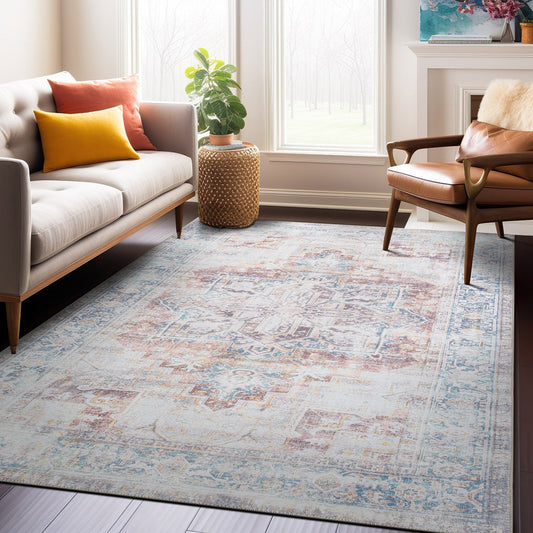 Tapis bohème vieilli lavable en machine