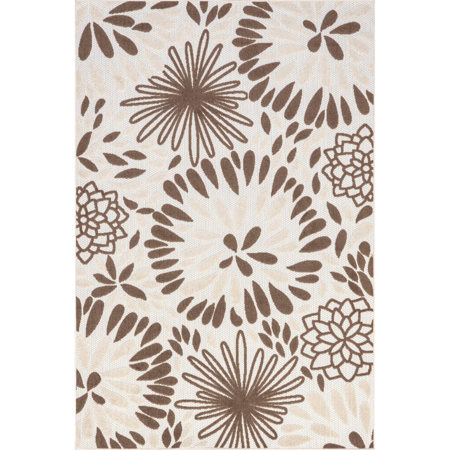 Tapis d'intérieur/extérieur à motif floral audacieux Nuloom Ronda