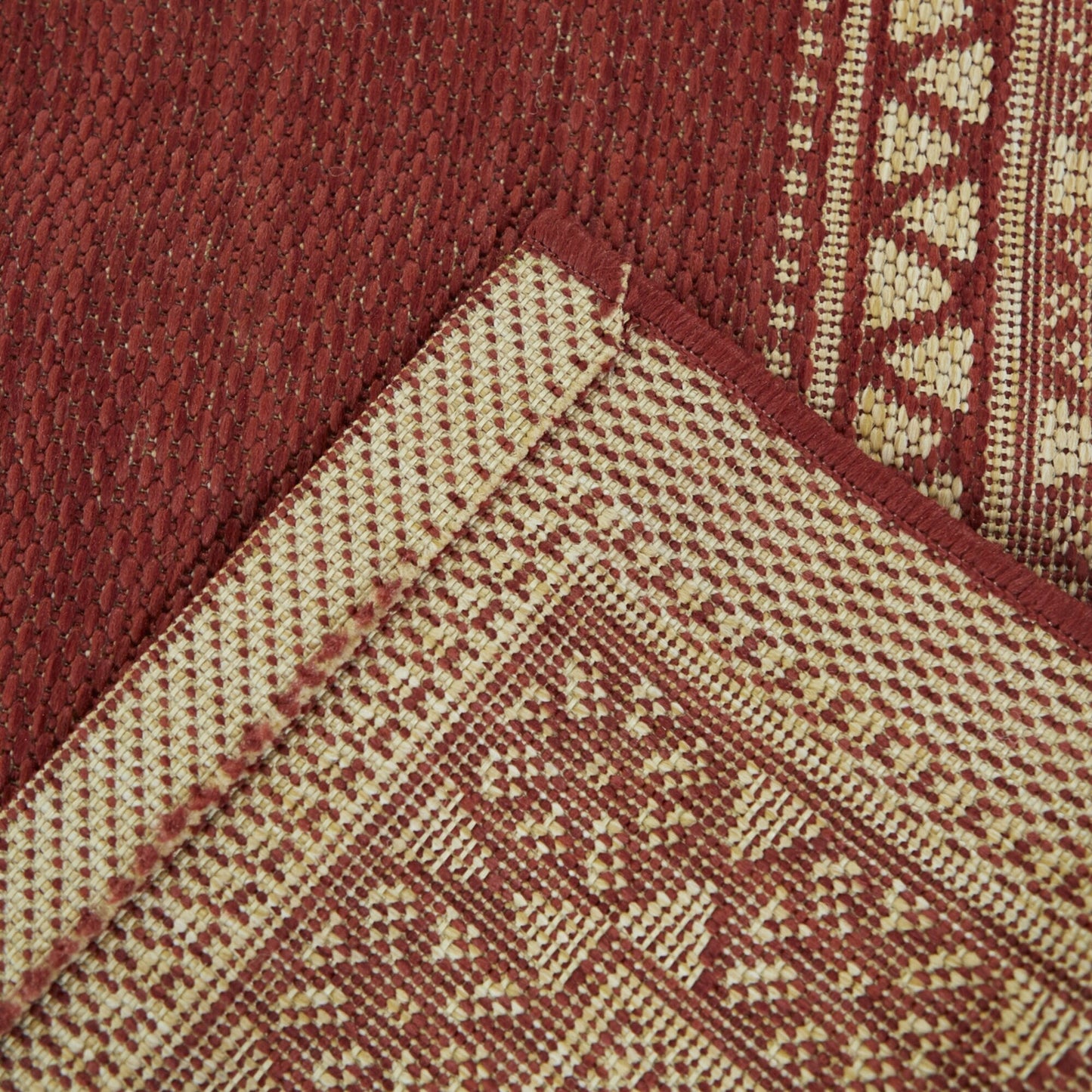 Tapis d'intérieur/extérieur à bordure transitionnelle Carew