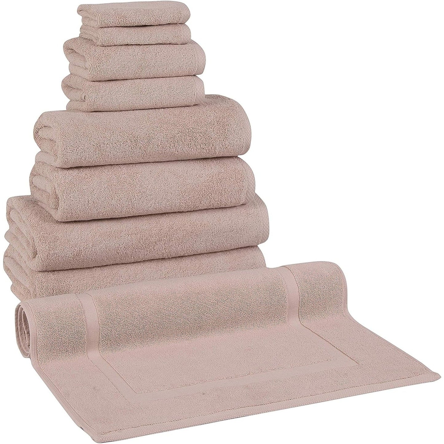 Ensemble de serviettes CTT 100 % coton turc, 8 ou 9 pièces, séchage rapide et absorbant