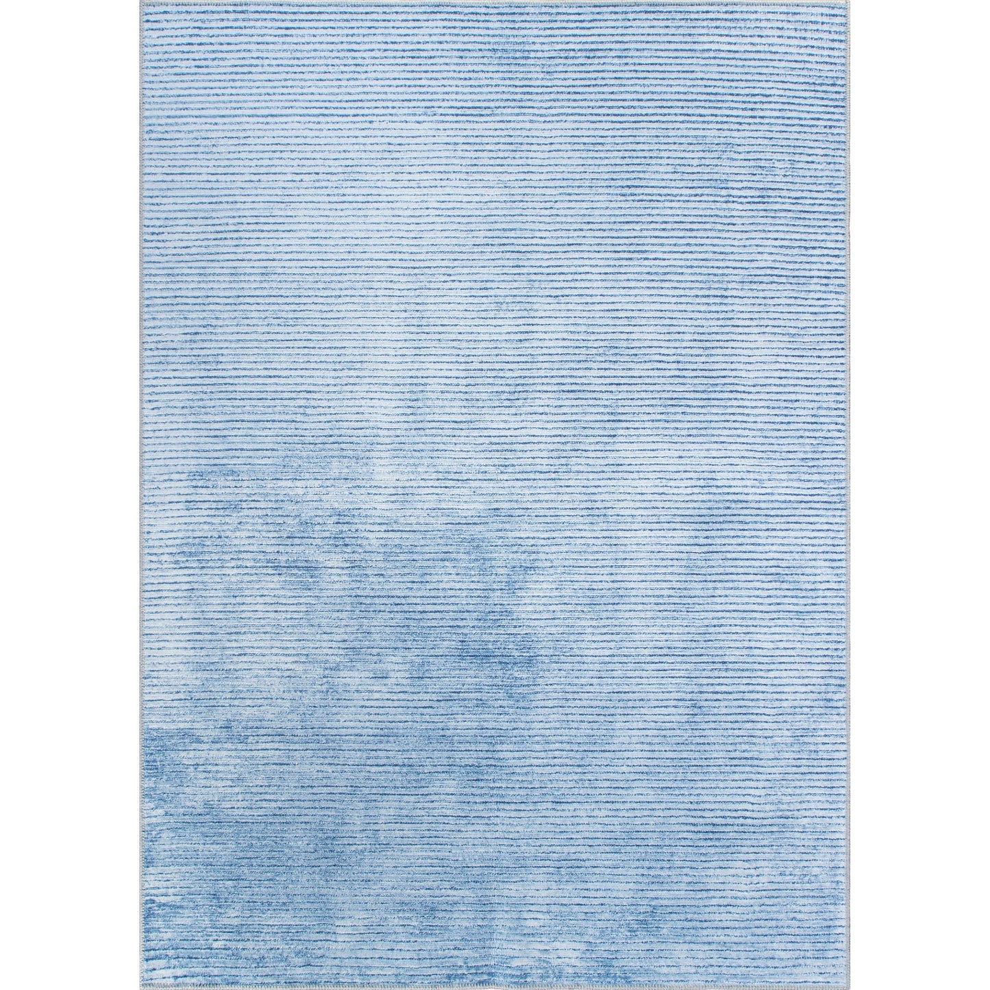 Tapis contemporain à rayures vieillies lavable en machine
