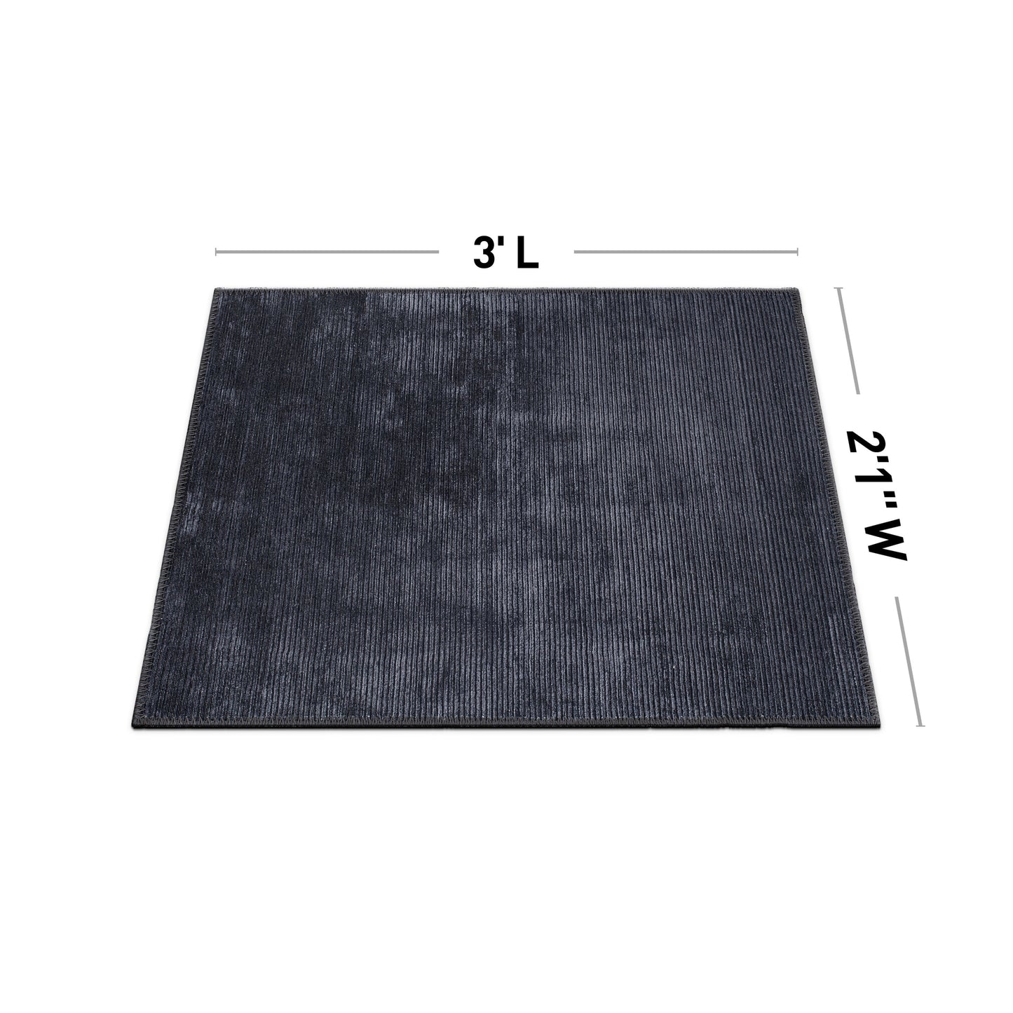Tapis contemporain à rayures vieillies lavable en machine