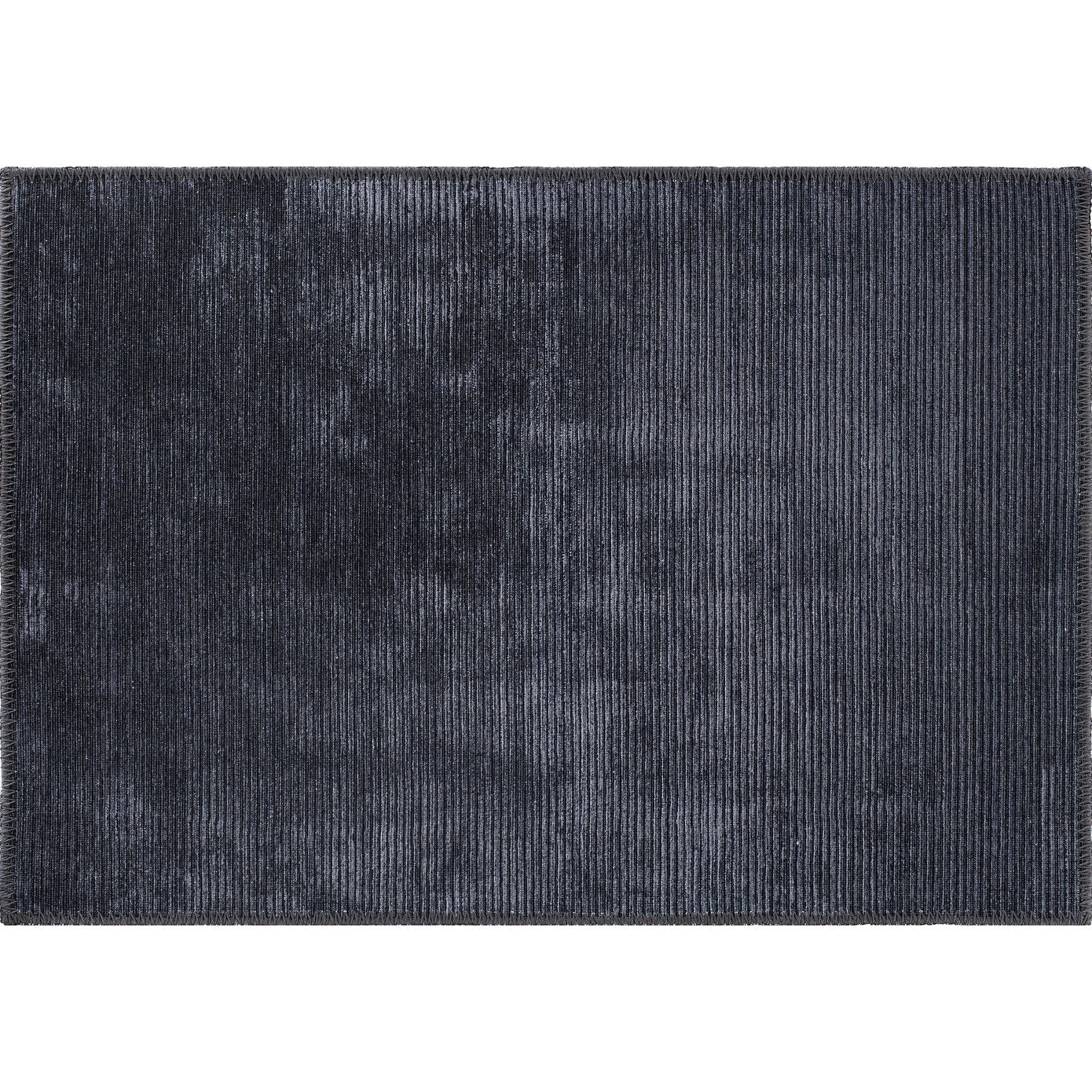 Tapis contemporain à rayures vieillies lavable en machine