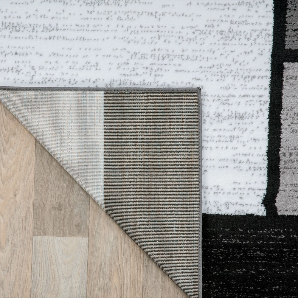 Tapis contemporain moderne à blocs de couleurs en boîte de la World Rug Gallery