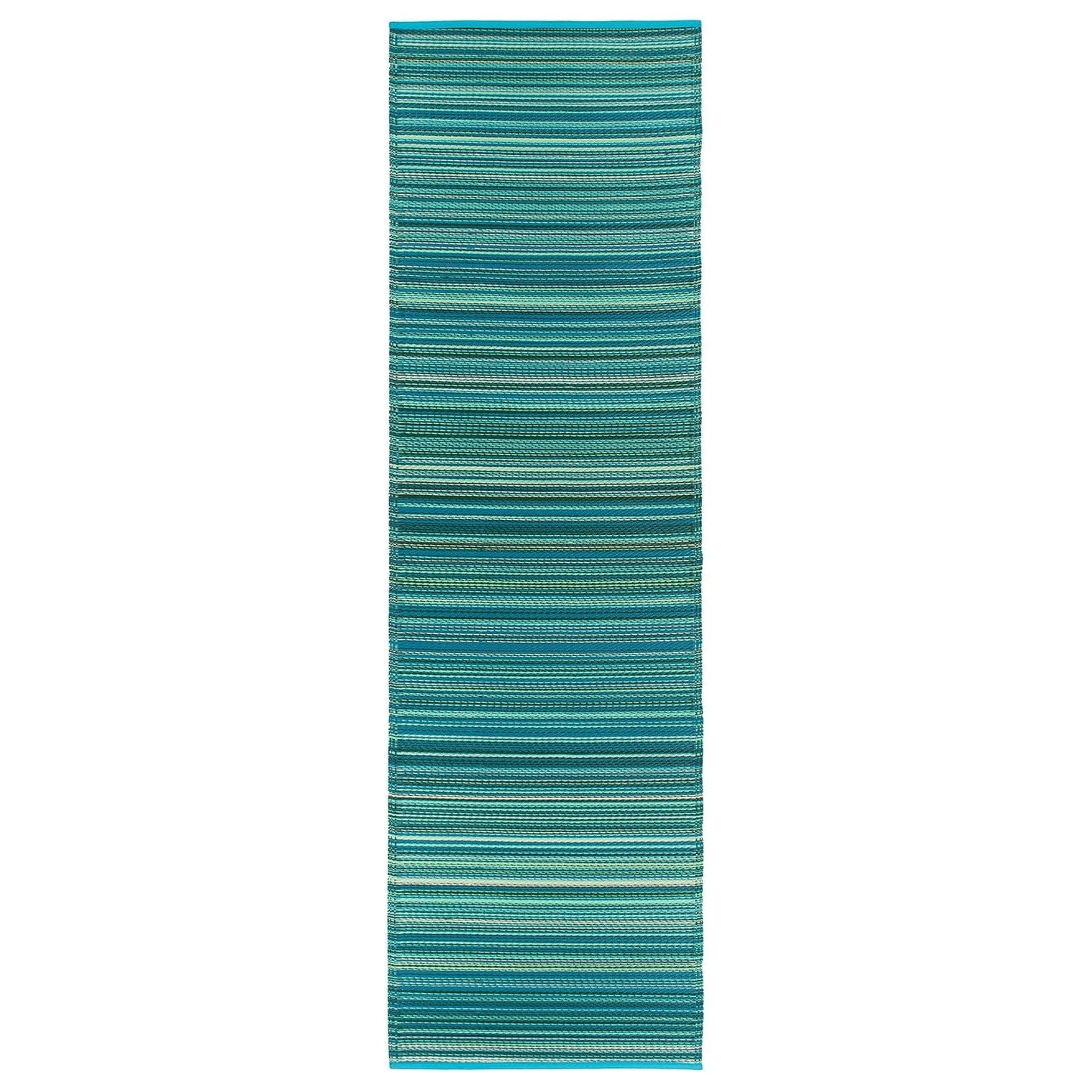 Tapis d'extérieur réversibles en plastique à rayures contemporaines