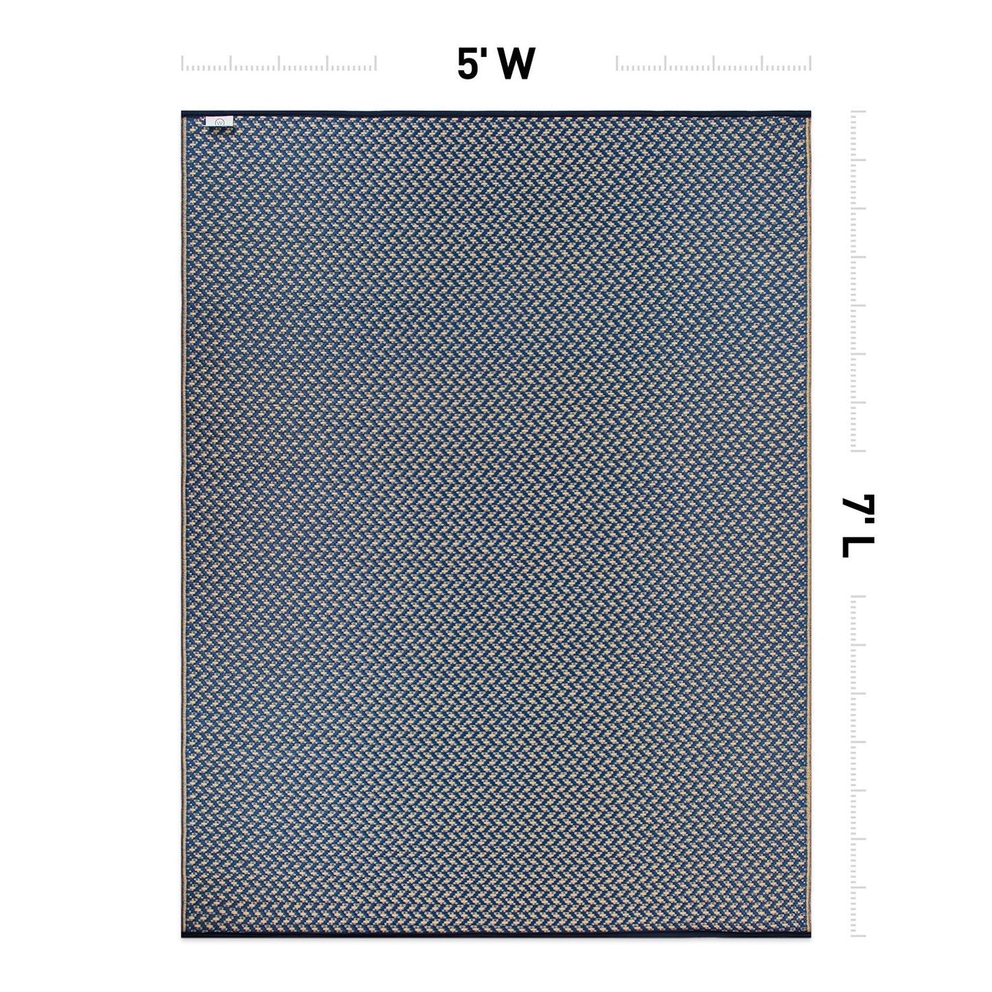 Tapis d'extérieur réversibles en plastique solide et contemporain