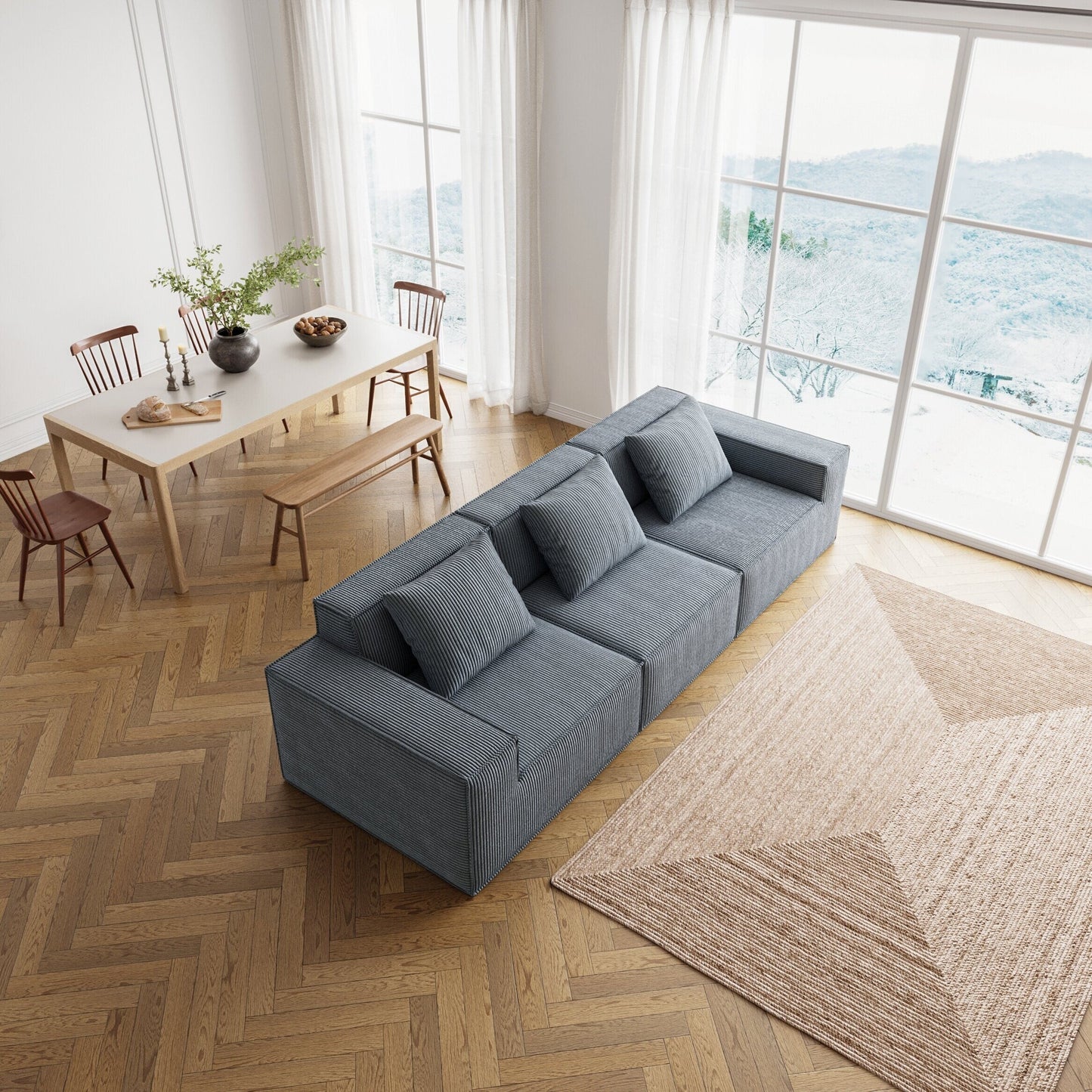 Convertible Tofu Block Sofa Floor Sofa Bed