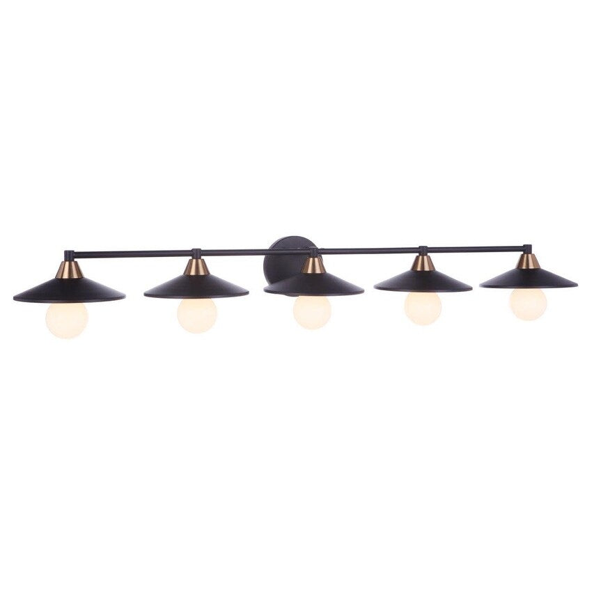Craftmade 125465 Isaac 5 lumières 46 large lampe de vanité