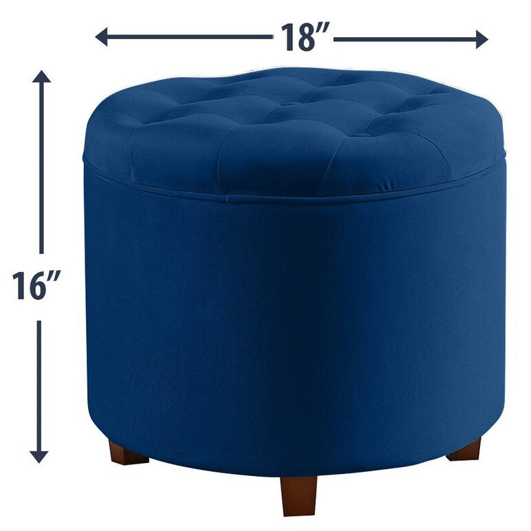 Donovan Tufted Round Storage Ottoman