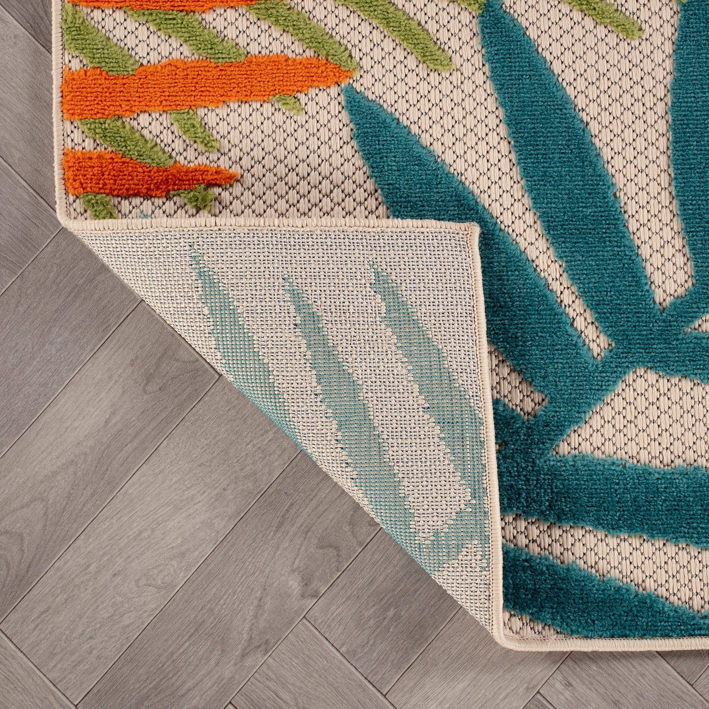 Tapis d'intérieur/extérieur en feuilles de palmier Evora