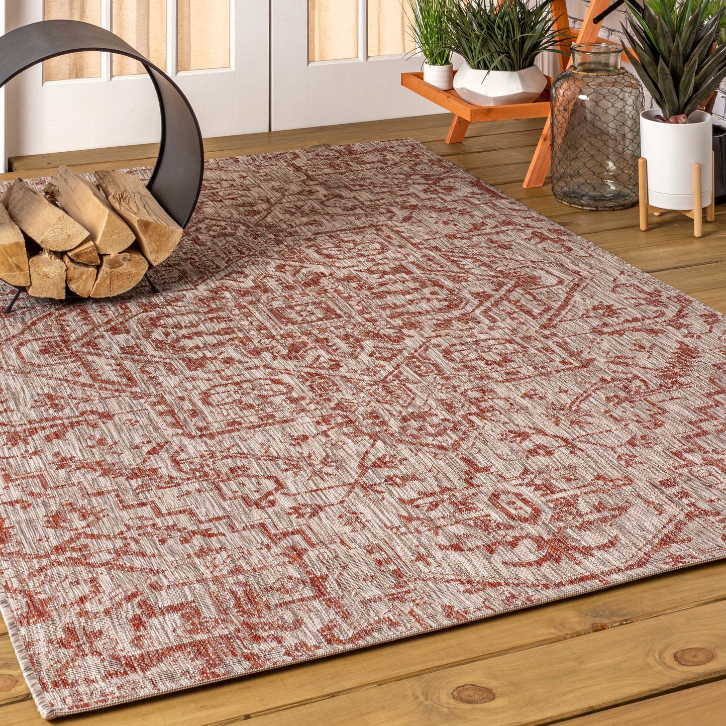 Tapis d'intérieur/extérieur JONATHAN Y Charleston Medallion