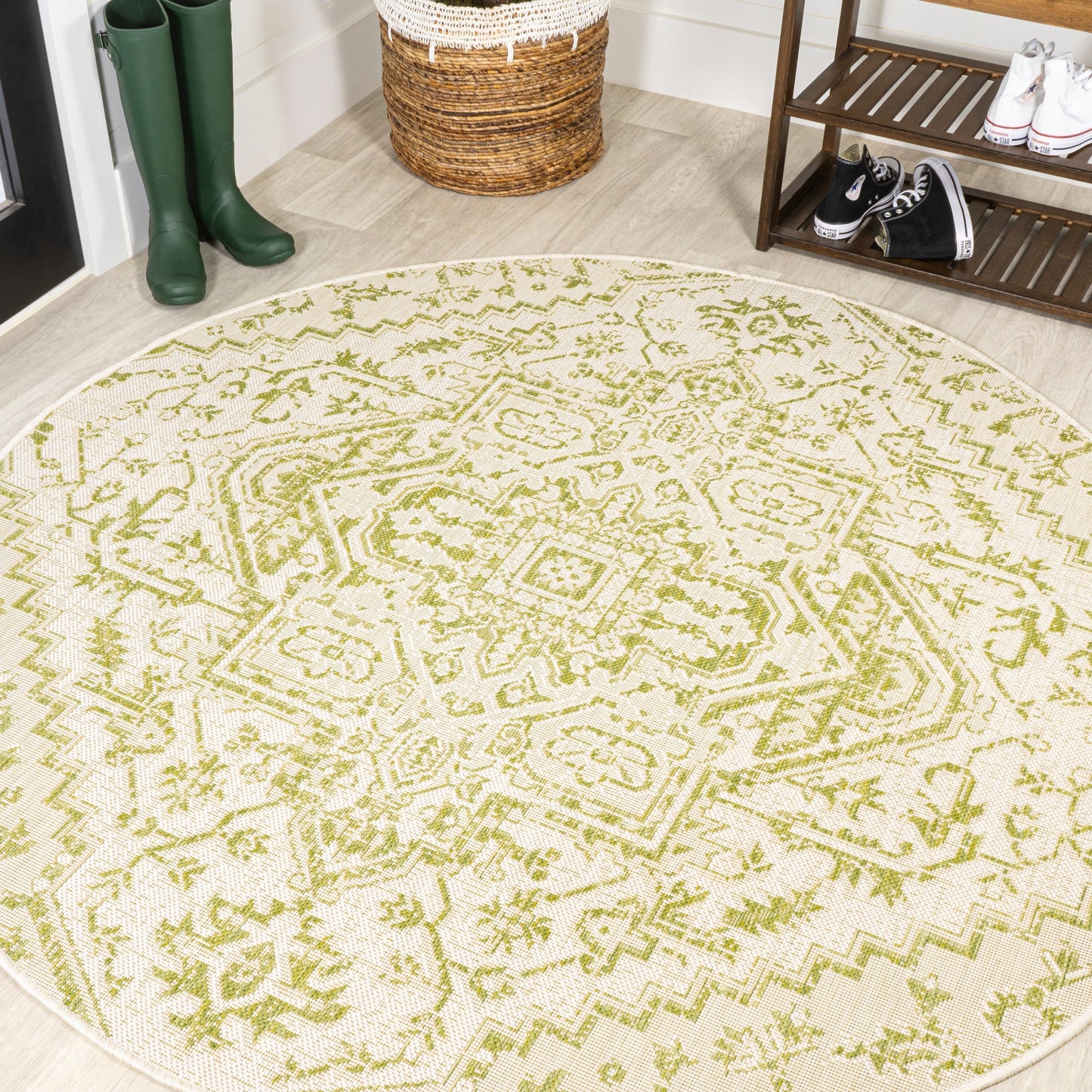 Tapis d'intérieur/extérieur JONATHAN Y Charleston Medallion