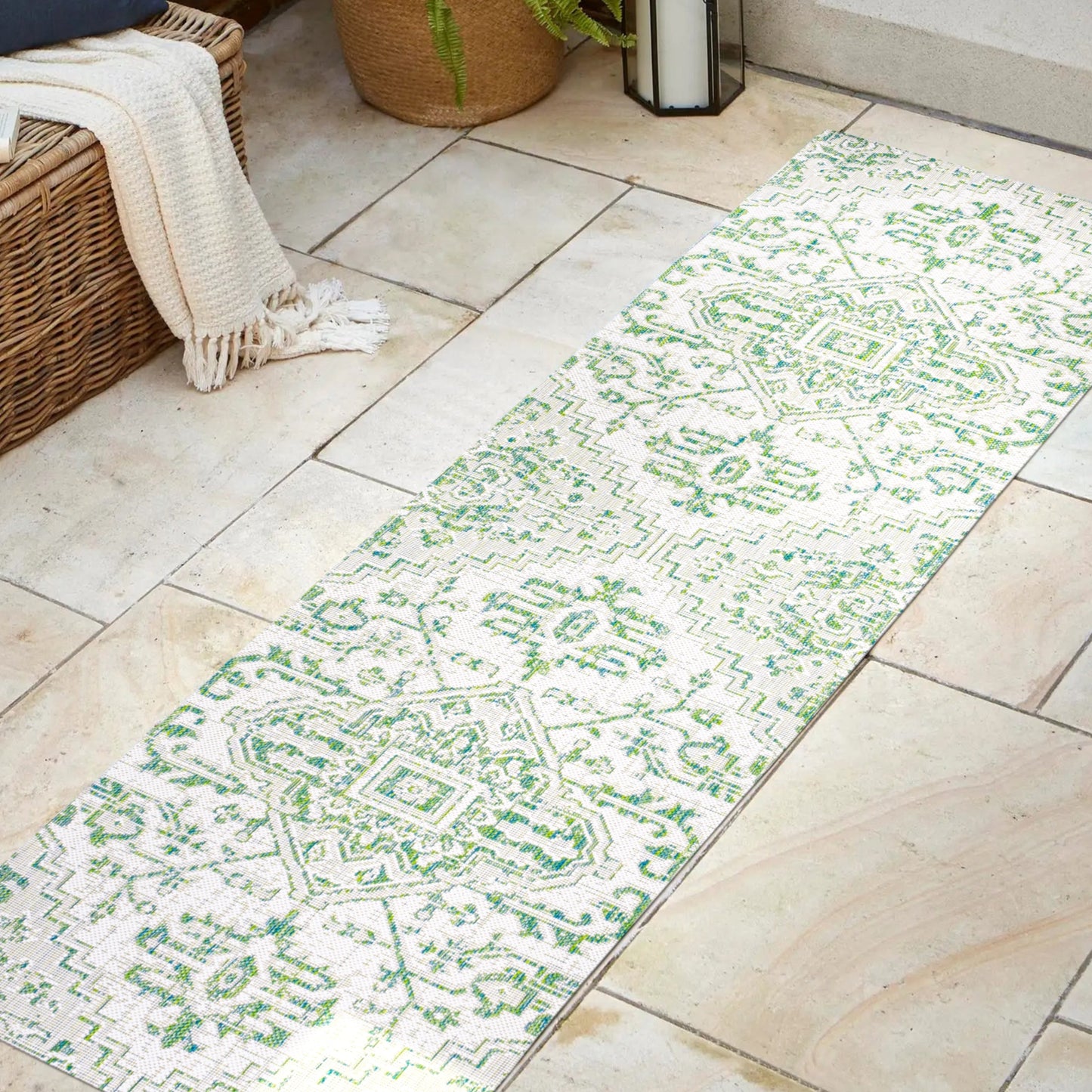 Tapis d'intérieur/extérieur JONATHAN Y Charleston Medallion