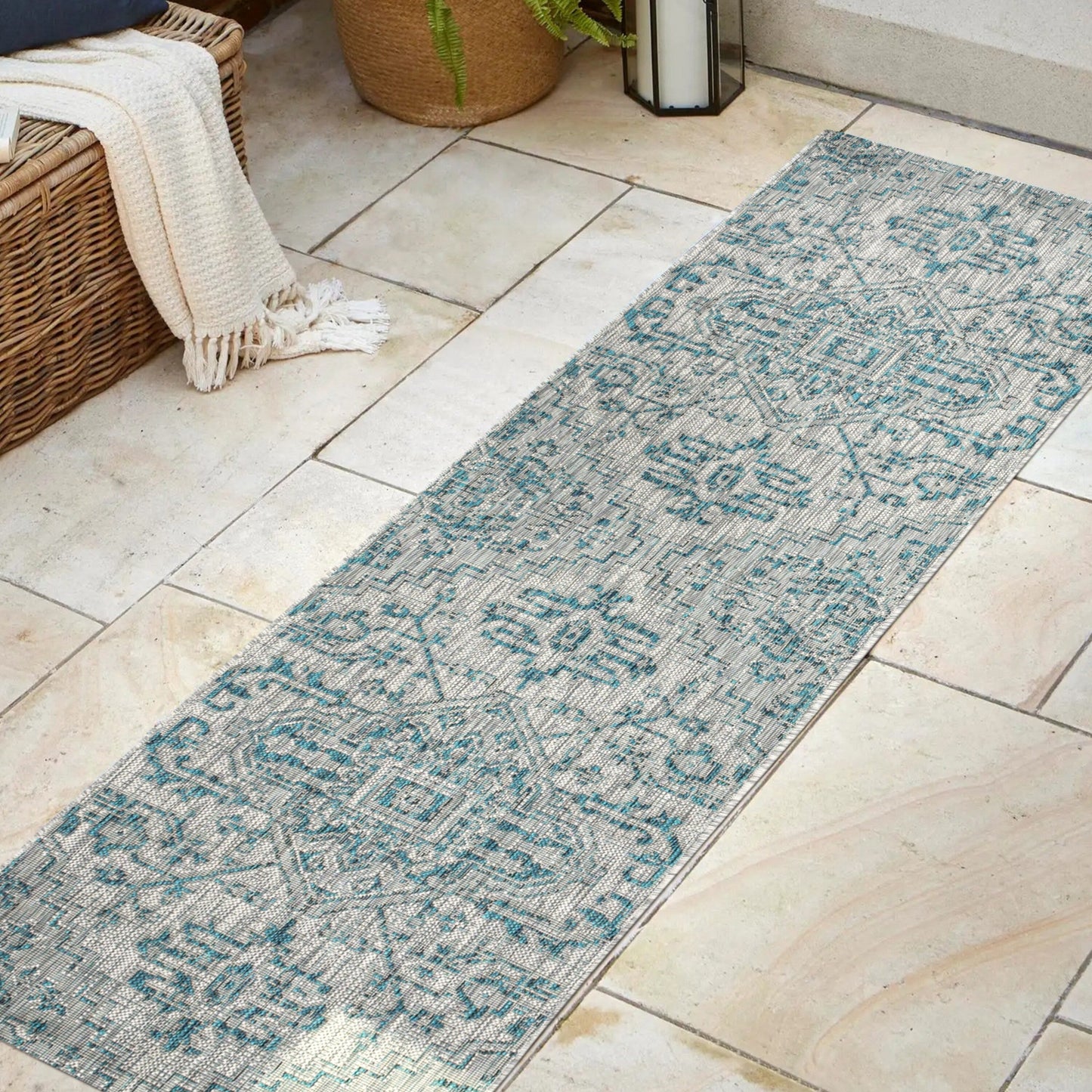 Tapis d'intérieur/extérieur JONATHAN Y Charleston Medallion