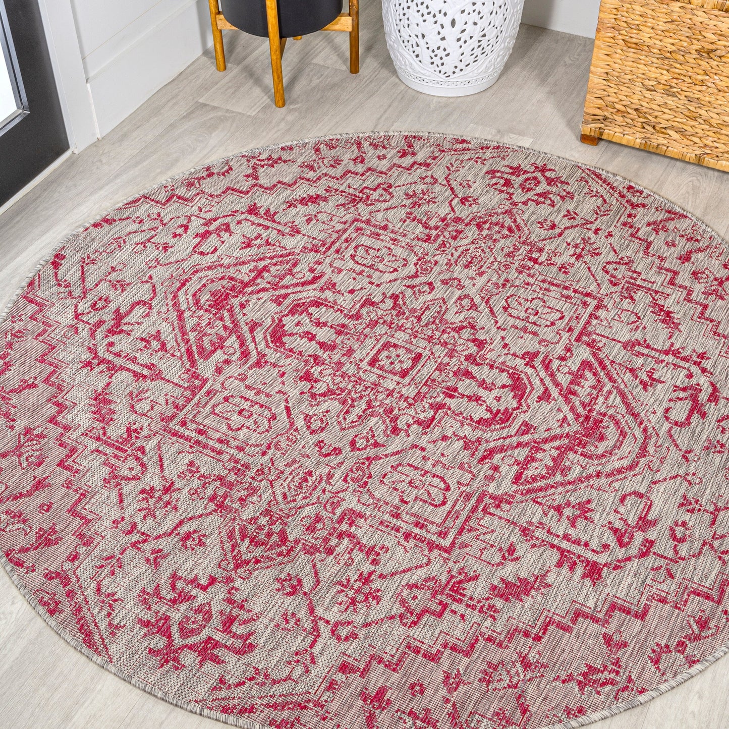 Tapis d'intérieur/extérieur JONATHAN Y Charleston Medallion