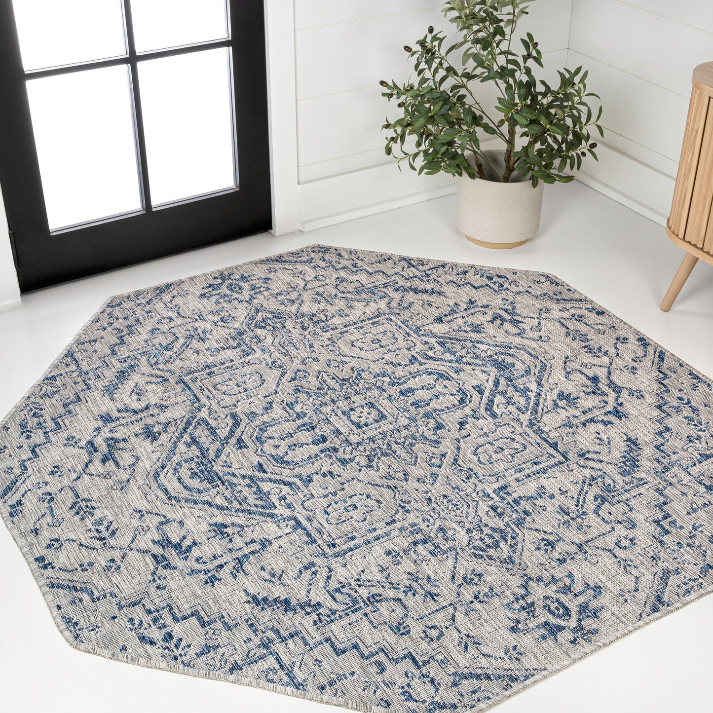 Tapis d'intérieur/extérieur JONATHAN Y Charleston Medallion
