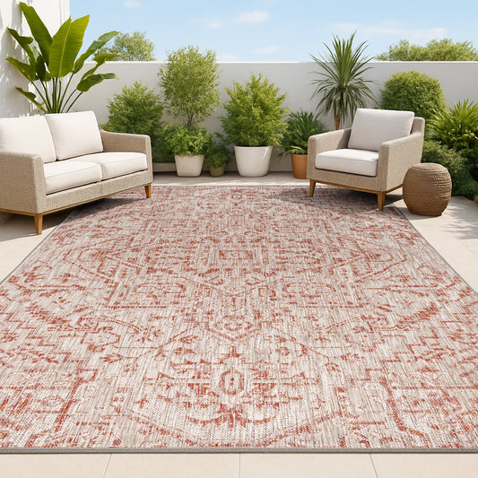 Tapis d'intérieur/extérieur JONATHAN Y Charleston Medallion