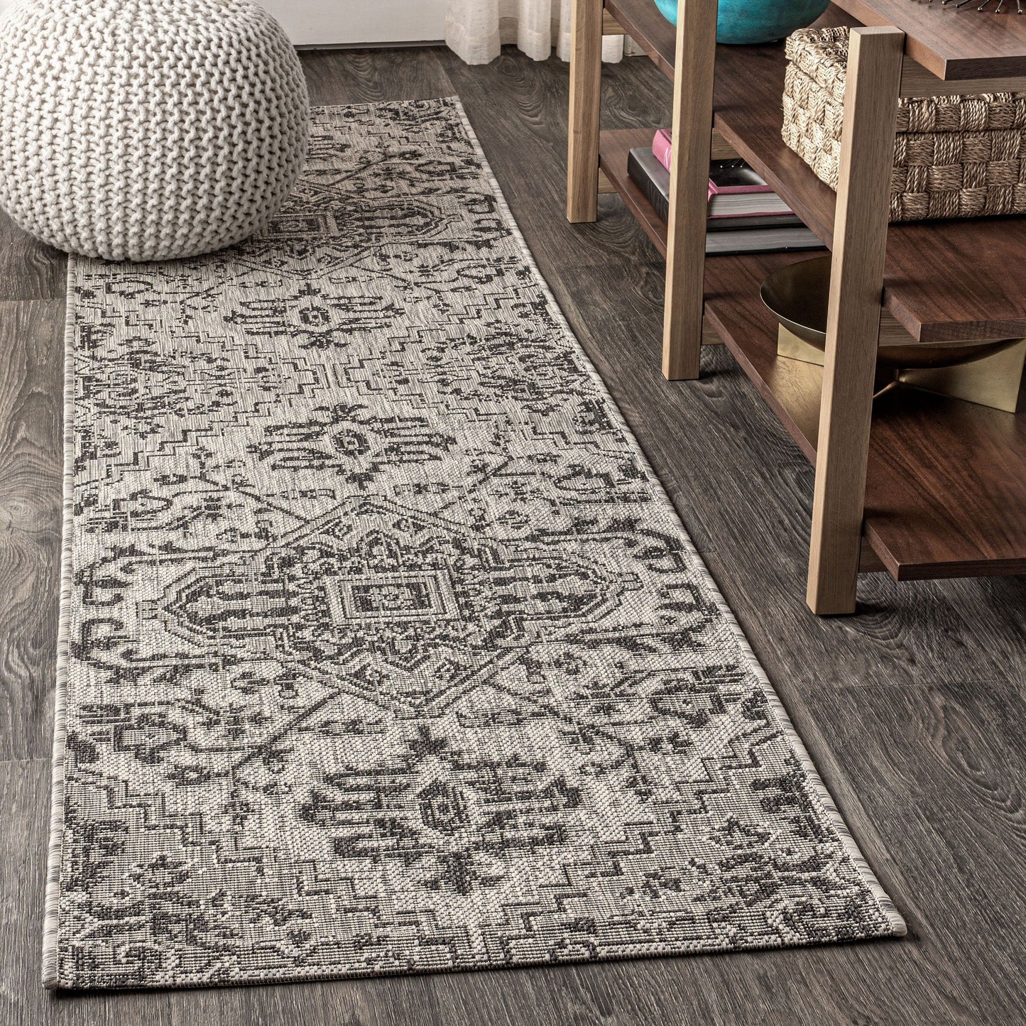 Tapis d'intérieur/extérieur JONATHAN Y Charleston Medallion