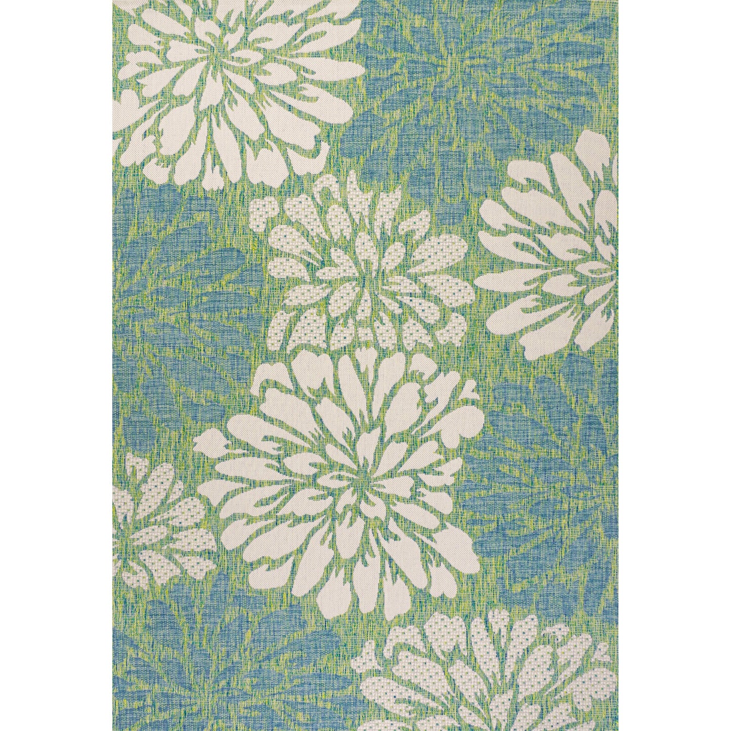 Tapis d'intérieur/extérieur à tissage texturé floral JONATHAN Y