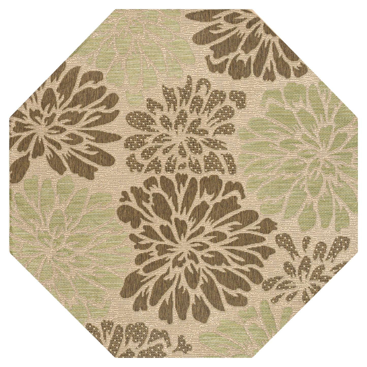Tapis d'intérieur/extérieur à tissage texturé floral JONATHAN Y