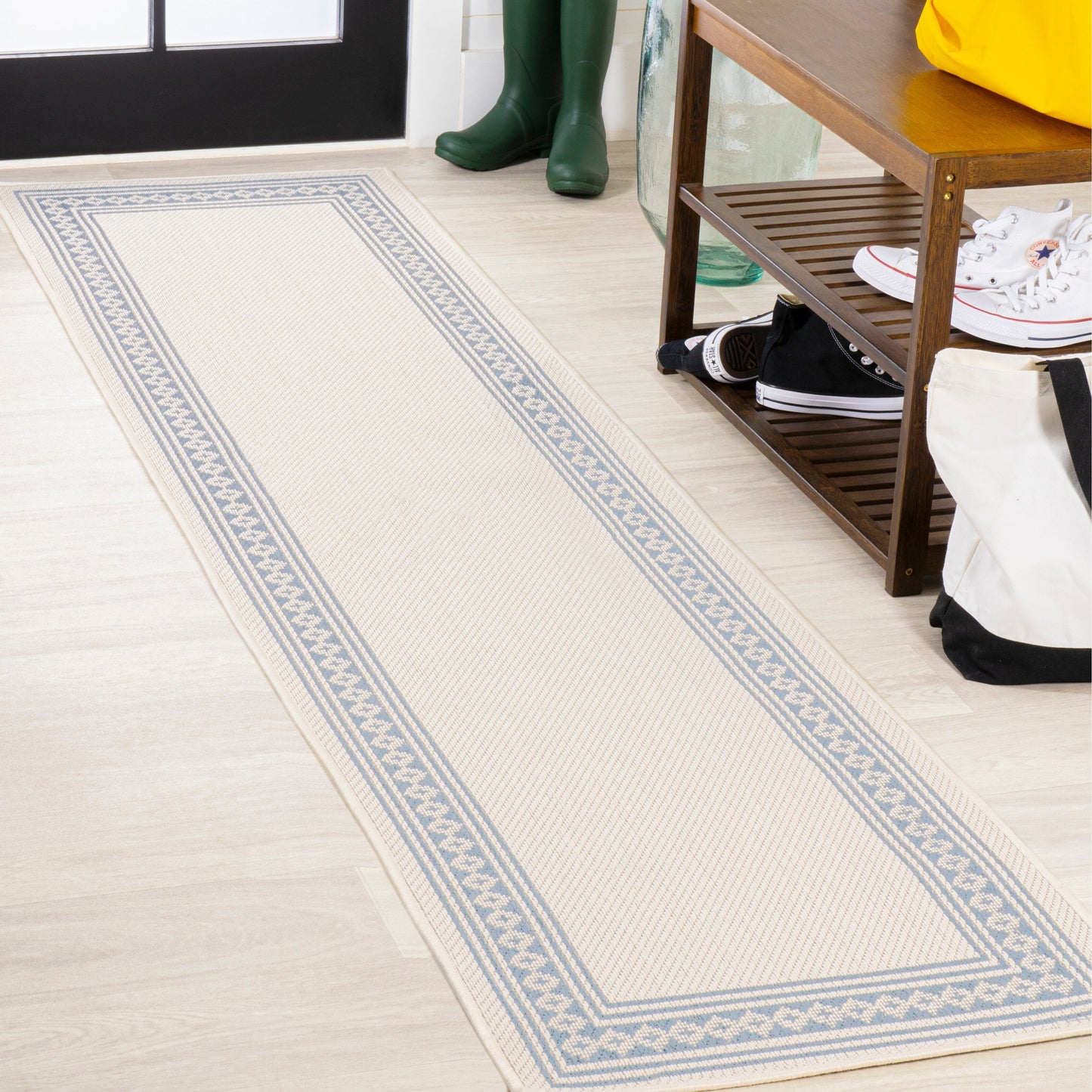 Tapis d'intérieur/extérieur classique à bordure en losanges JONATHAN Y Havana