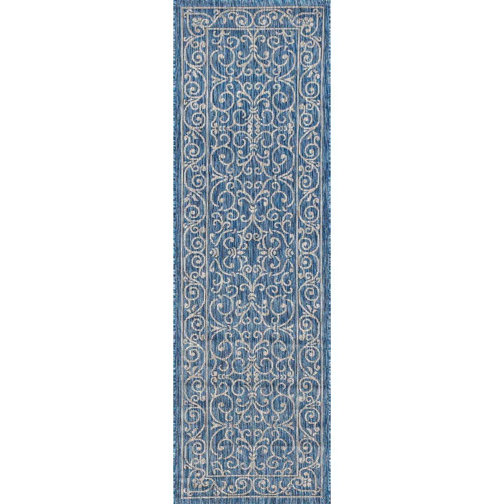 Tapis d'intérieur/extérieur à tissage texturé en filigrane JONATHAN Y