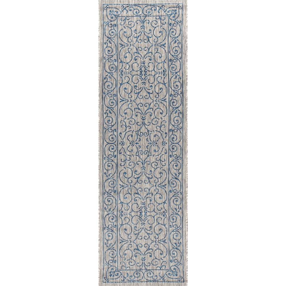 Tapis d'intérieur/extérieur à tissage texturé en filigrane JONATHAN Y