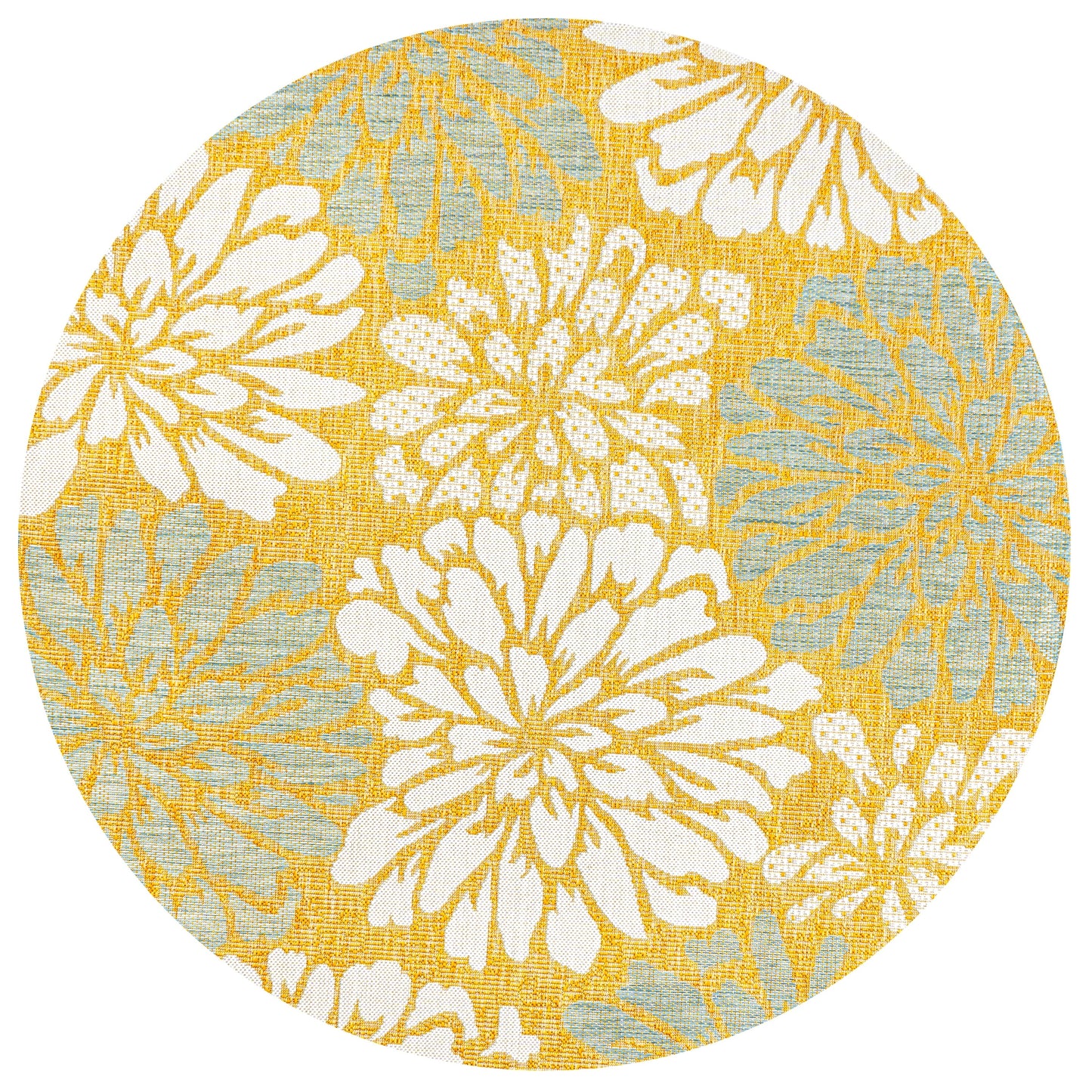 Tapis d'intérieur/extérieur à tissage texturé floral JONATHAN Y