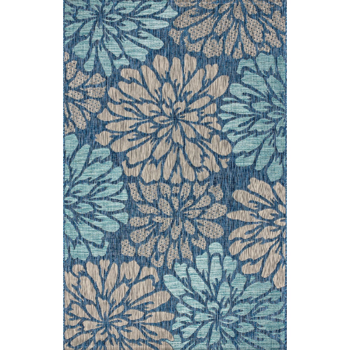 Tapis d'intérieur/extérieur à tissage texturé floral JONATHAN Y