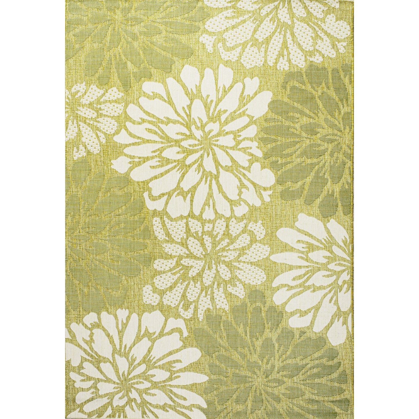 Tapis d'intérieur/extérieur à tissage texturé floral JONATHAN Y