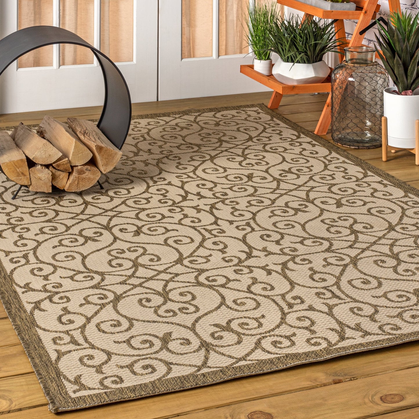 Tapis d'intérieur/extérieur texturé JONATHAN Y Ourika