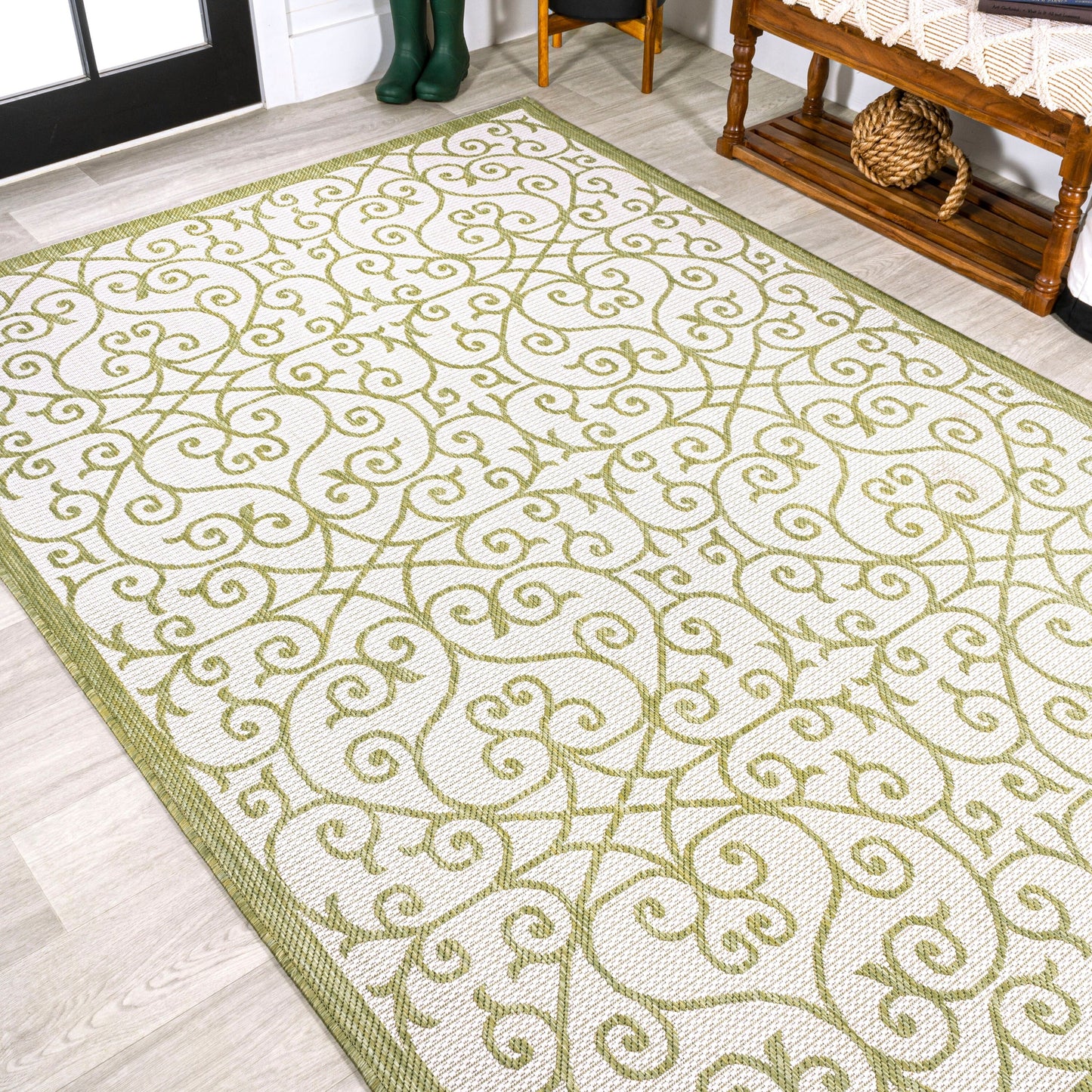 Tapis d'intérieur/extérieur texturé JONATHAN Y Ourika