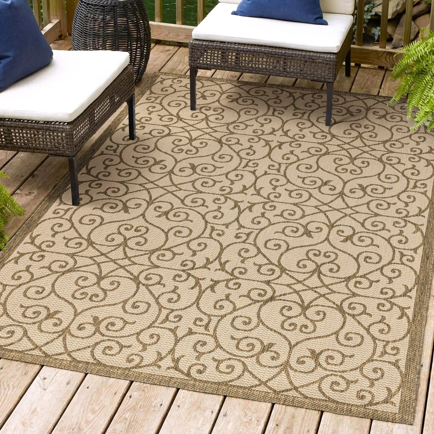 Tapis d'intérieur/extérieur texturé JONATHAN Y Ourika